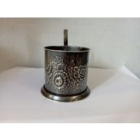 Подстаканник "Цветник,астры".Мельхиор.СССР.