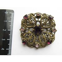 Все лоты с рубля.Брошь старая Чехия.