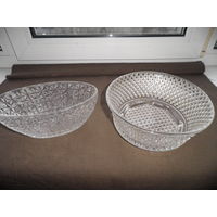 Салатницы хрустальные 2 шт.времён СССР,С рубля.