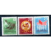 ГДР - 1958г. - Первая летняя спартакиада дружественных армий - 3 марки - полная серия, MNH [Mi 657-659]. #1-GG-24-A-1