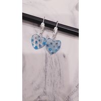 Лот С 1 РУБЛЯ! много лотов! Винтажные серьги из муранского стекла в виде сердечка