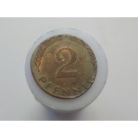 2 пфеннига Германия ФРГ 1974F лот 40 БРАК?