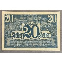 Нотгельд Австрия , 20 геллеров 1920 год