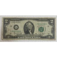 Банкнота 2 доллара 1976 год США.