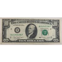 10 долларов США. 1990г