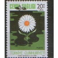 Марка из серии 1980г. Турция "Защита окружающей среды. Загрязнение почвы нефтью" MNH