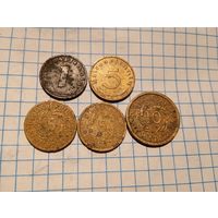5 монет  пфениги веймар