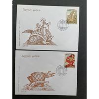 Польша 1986 Шесть КПД с полной серией марок "Легенды Польши" (спецгашение) Mi.3052-3057 каталог 4.00 евро