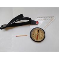 Компас спортивный жидкостной двухопорный ЛИДЕР, СССР.