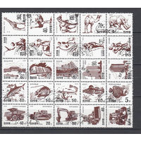 Фауна. КНДР. 1995. Сцепка из 25 марок. Michel N 3765-3793 (24,0 е)