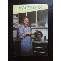 Календарик 1988 г.  Госстрах. Страхование домашнего имущества.