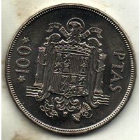 КОРОЛЕВСТВО ИСПАНИЯ. 100 ПЕСЕТ 1975(76). РЕДКАЯ