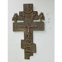 Крест наперсный  Распятие Христово , бронза, Российская Империя, 1850-1890 гг.