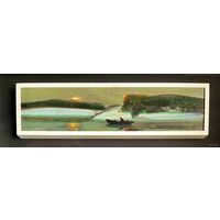 Щемелёв Л.Д "В лодке", 1967г;60/16см. С учетом тонкой рамочки