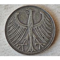 Серебро 1951 год Германия 5 марок