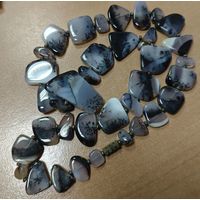 Бусы СССР. Халцедон. 50см