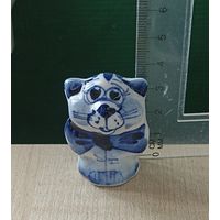 Фарфоровая фигурка статуэтка Кот под гжель