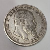 5 марок 1903 Вюртемберг рельефная! Детализация!