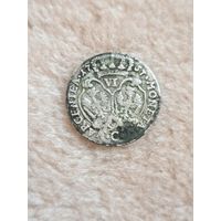 6 грошей 1757 год. Пруссия.