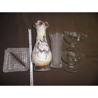 Хрусталь из СССР.Вазы,пепельница,креманки.С рубля.