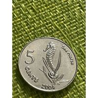 Австралия Килинг ( Кокосовые острова ) 5 центов 2004 г ( морской конёк , фауна )
