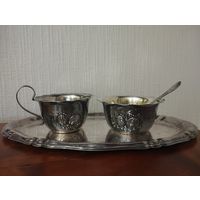 Винтажный набор для кофе. Серебрение, Швеция.