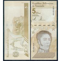 Венесуэла 5 боливар 2021 год, UNC