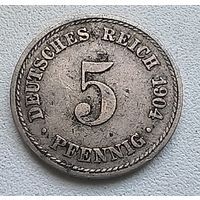 Германия 5 пфеннигов, 1904 А 2-12-4