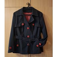 Куртка-пиджак женский деми 52 размера, черный