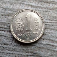 Werty71 Испания 1 песета 1980 Футбол 1982