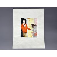 Картина графика 1960е Егор Глебович Горохов