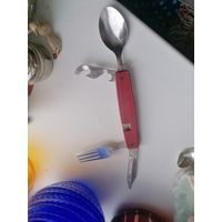 Складной нож и ложка