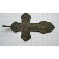 Крестик старинный, нательный. Бронза, литье.