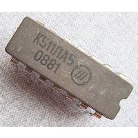 К511ЛА5. логическая микросхема. 4 логических элемента "2И-НЕ" с пассивным выходом