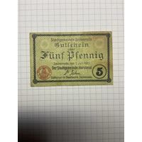 5 пфенигов (нотгельды) г. Германия.-2012