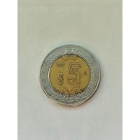 5 песо Мексика.