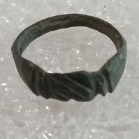 Перстень старинный с рисунком " Рукопожатие" ВКЛ  (2)