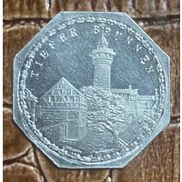 Германия Нюрнберг нотгельд 20 пфеннигов 1919 год. Глубокий колодец. трамвайный жетон