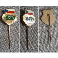 Значок Чехословацкии союз спортивного воспитания,  тяжелый,  лаковый.