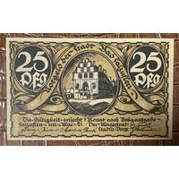 Нотгельд , 25 пфеннигов, Зальцуфлен 1921 год. Веймарская республика