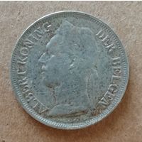 Бельгийское Конго 1 франк 1924 г., Надпись на голландском - 'ALBERT KONING DER BELGEN',  KM# 21