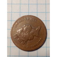 1 пенни Великобритания 1989 год.