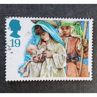 Марка Великобритания 1984 год Рождество