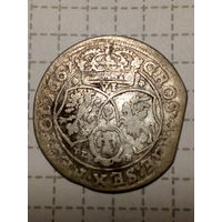 6 грошей  Речь Посполитая 1667 год.