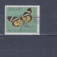 [704] Португальский Мозамбик 1953. Фауна.Бабочка.20 э. Концовка серии. Гашеная марка.