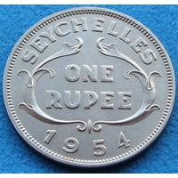 Сейшельские острова. 1 рупия 1954 год  KM#13  Тираж: 150.000 шт