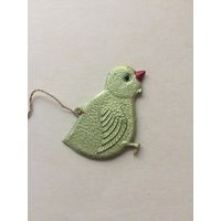 Редкая Елочная игрушка Цыпленок, пластик