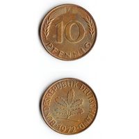 10 пфеннигов Германия 1972 года(F)