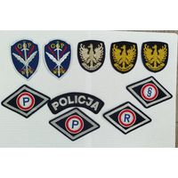 Польша. Нашивки и кокарды полиции, цена за 1шт.