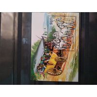 Камбоджа 1989г. Лошади.